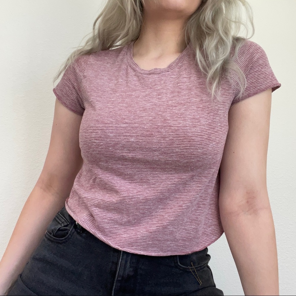 Pink Striped Forever 21 crop top